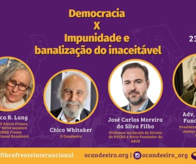 Live Democracia X impunidade e banalização do inaceitável – 19/10