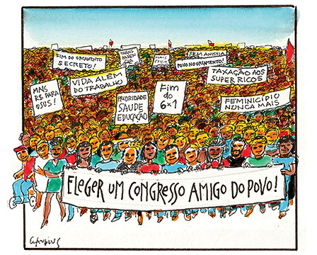 Ilustração CONGRESSO AMIGO DO POVO - CLAUDIUS CECCON - Thumbnail