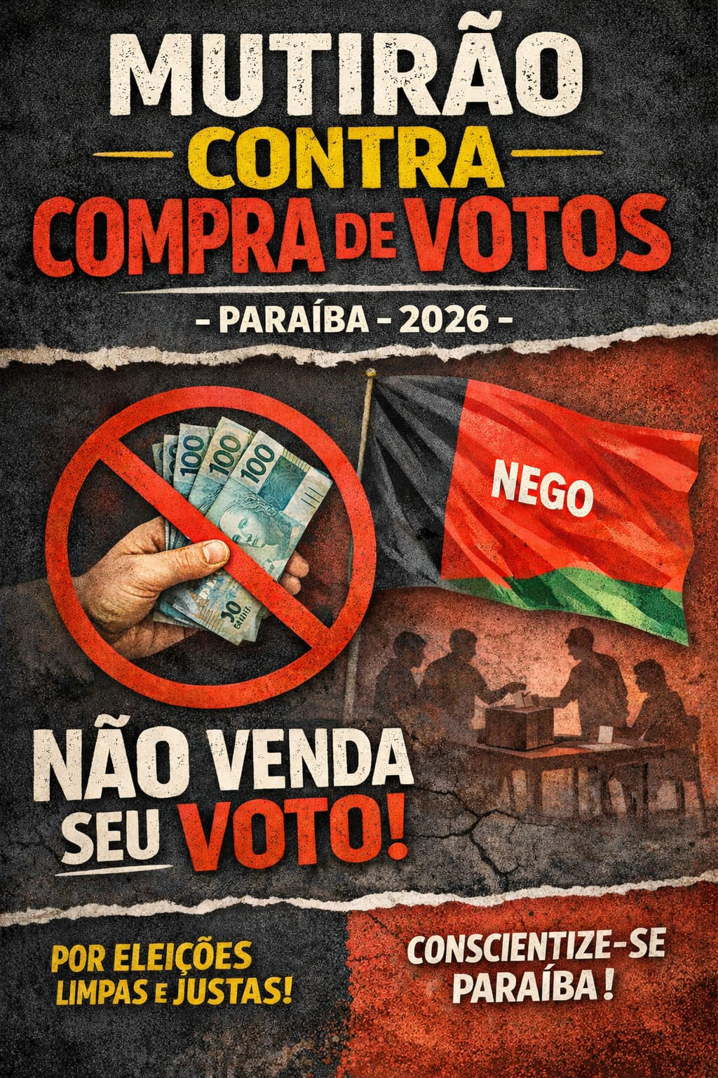 MUTIRÃO CONTRA COMPRA DE VOTOS - PARAÍBA 2026