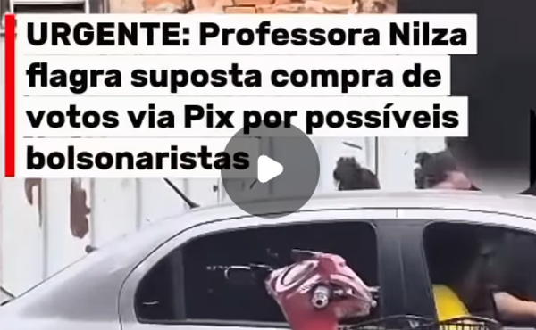 Urgente: Professora Nilza flagra suposta compra de votos